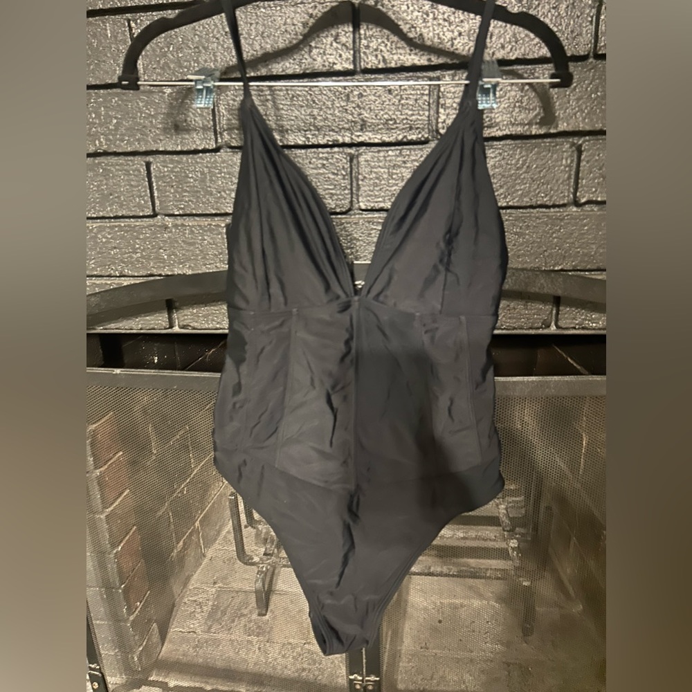 Black one piece swimsuit